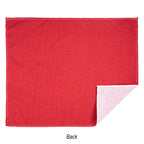 Recycled Polyester Rally Towel, 15 x 18 Inches - Red - Back