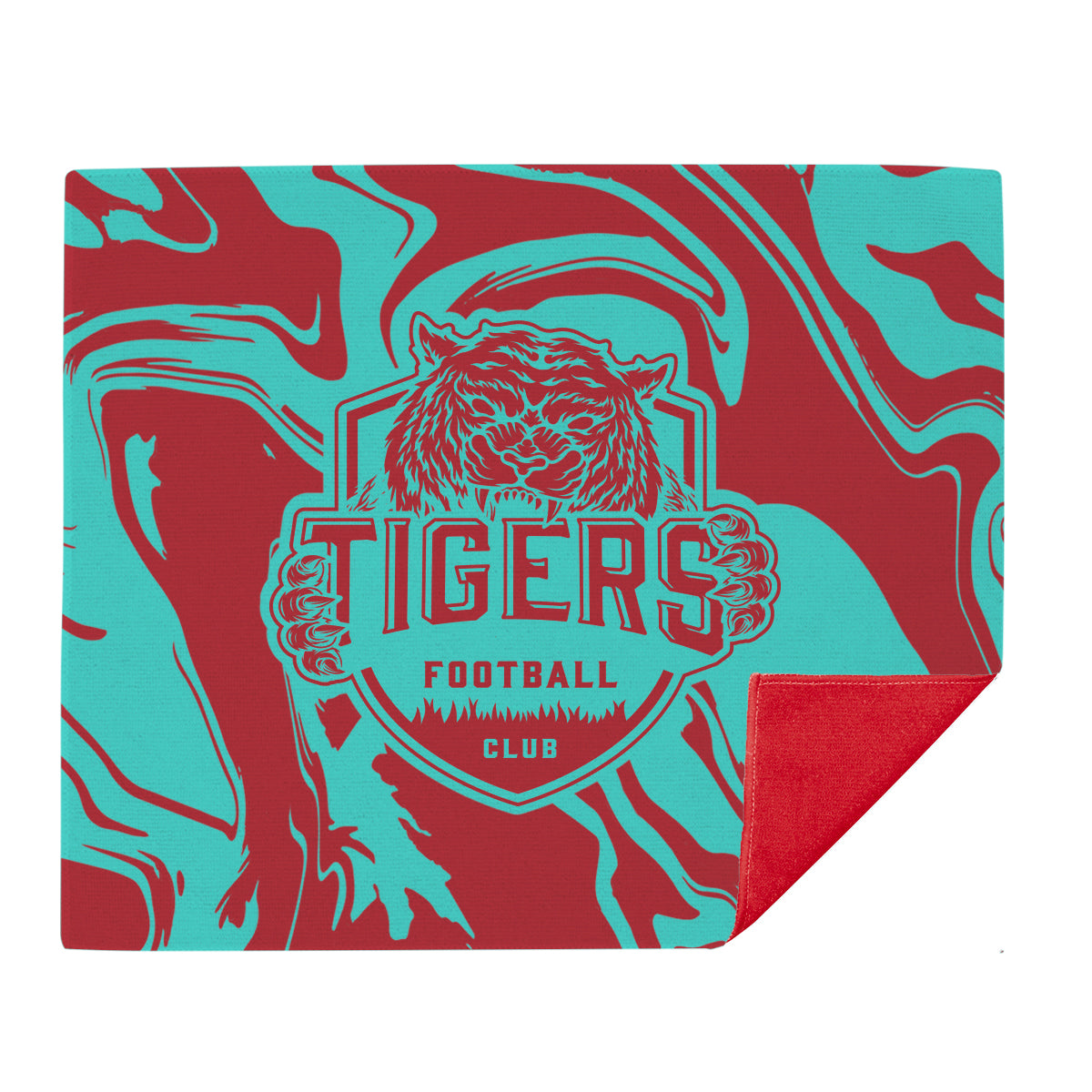 Recycled Polyester Rally Towel, 15 x 18 Inches - Red - Sublimation
