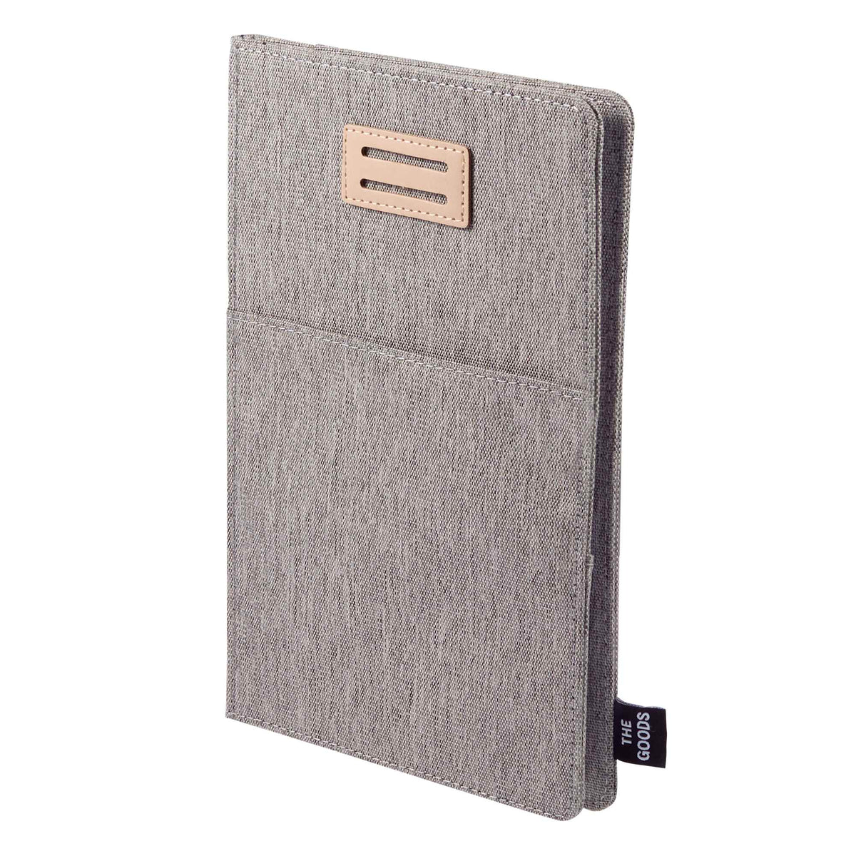 Recycled Refillable Journal with Phone Pocket, 5.5 x 8.5 Inches - Gray - Left Angle