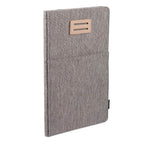 Recycled Refillable Journal with Phone Pocket, 5.5 x 8.5 Inches - Gray - Right Angle