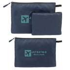 Recycled Ripstop Organizer Pouches, Set of 2 Embroidery - Navy - Set
