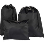 Recycled Ripstop Travel Bag Set, 3 in 1 - Black - Group Stuffed 2