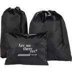 Recycled Ripstop Travel Bag Set, 3 in 1 - Black - Group Stuffed