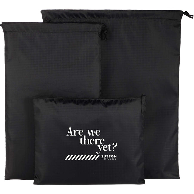 Recycled Ripstop Travel Bag Set, 3 in 1 Embroidery