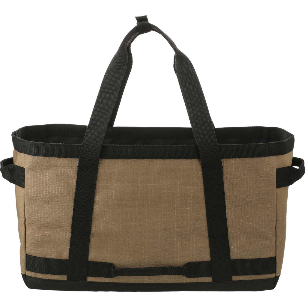 Recycled Ripstop Utility Tote with Four Grab Handles Transfer - Brown - Back