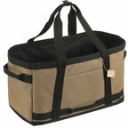 Recycled Ripstop Utility Tote with Four Grab Handles Transfer - Brown - Right Angle 3