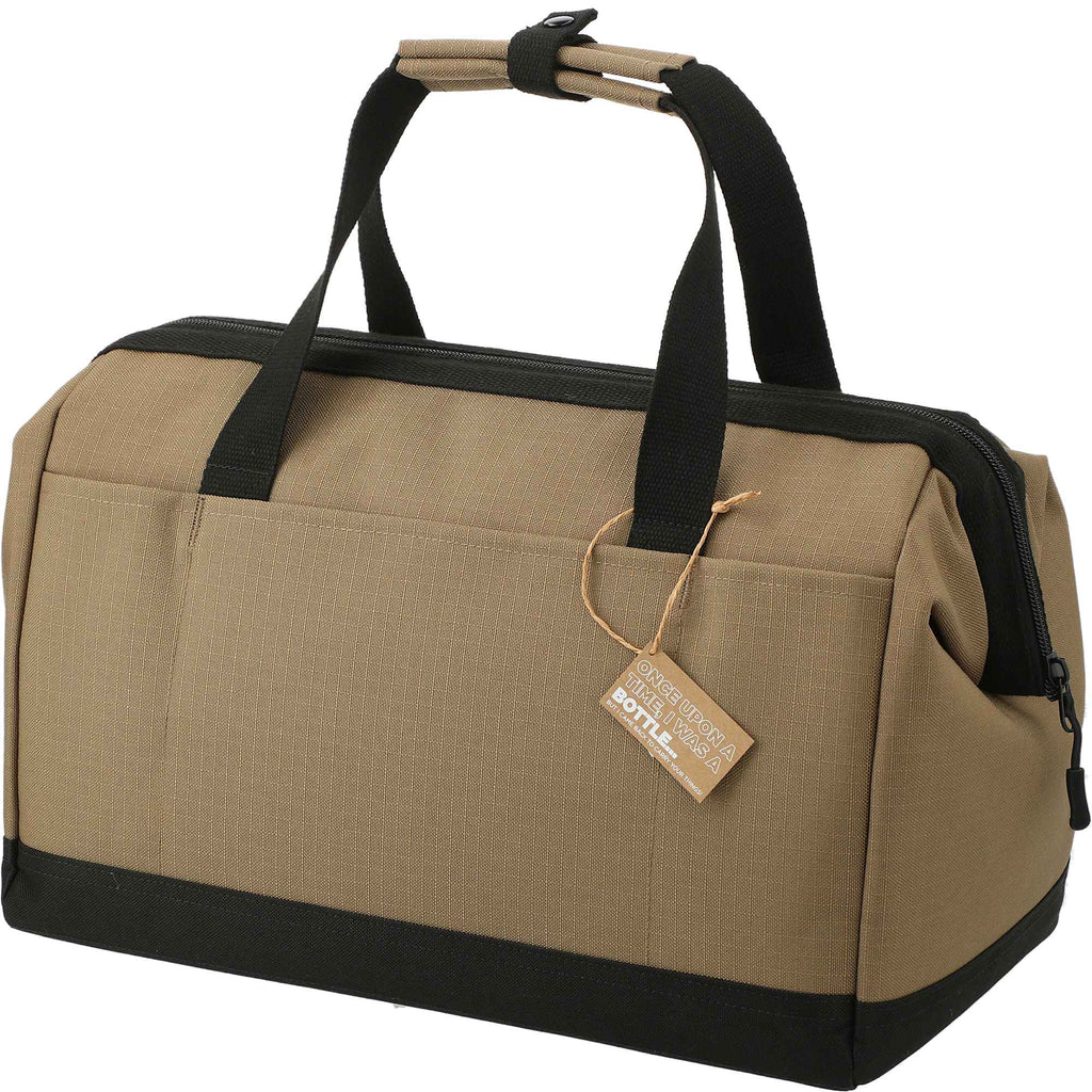Recycled Ripstop Zippered Tool Tote Embroidery - Brown - Left Angle 2