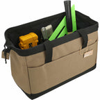Recycled Ripstop Zippered Tool Tote Embroidery - Brown - Right Angle 6