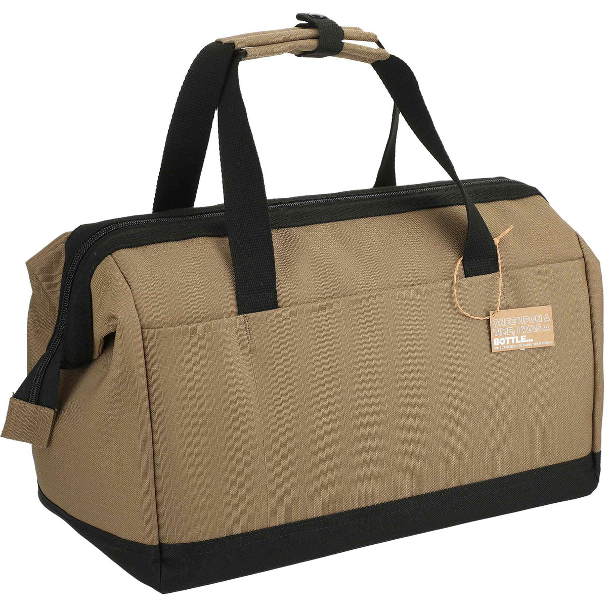Recycled Ripstop Zippered Tool Tote Transfer - Brown - Right Angle 4