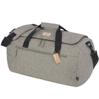 Recycled Roll Duffel Bag with Lash Tab - Gray - Left Angle