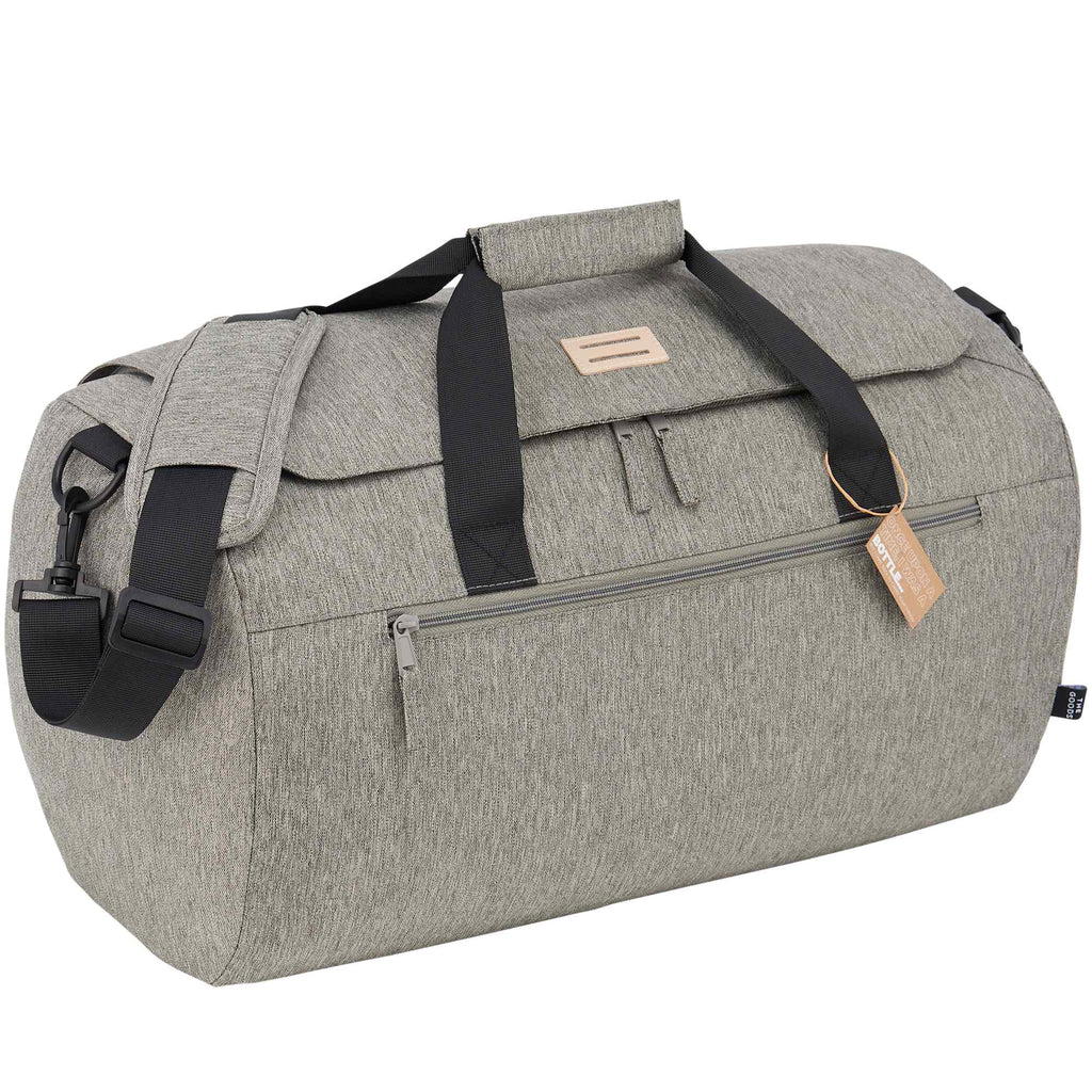 Recycled Roll Duffel Bag with Lash Tab - Gray - Right Angle