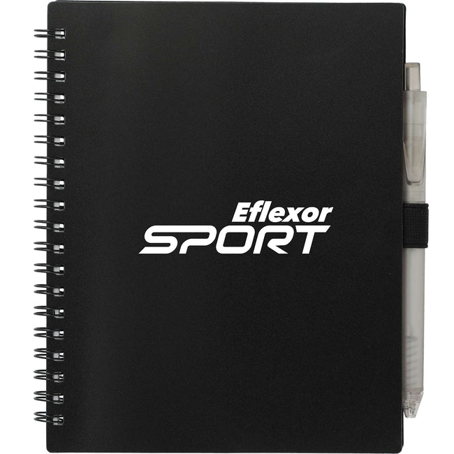 Recycled Spiral Notebook with RPET Pen, 5.5 x 7 Inches