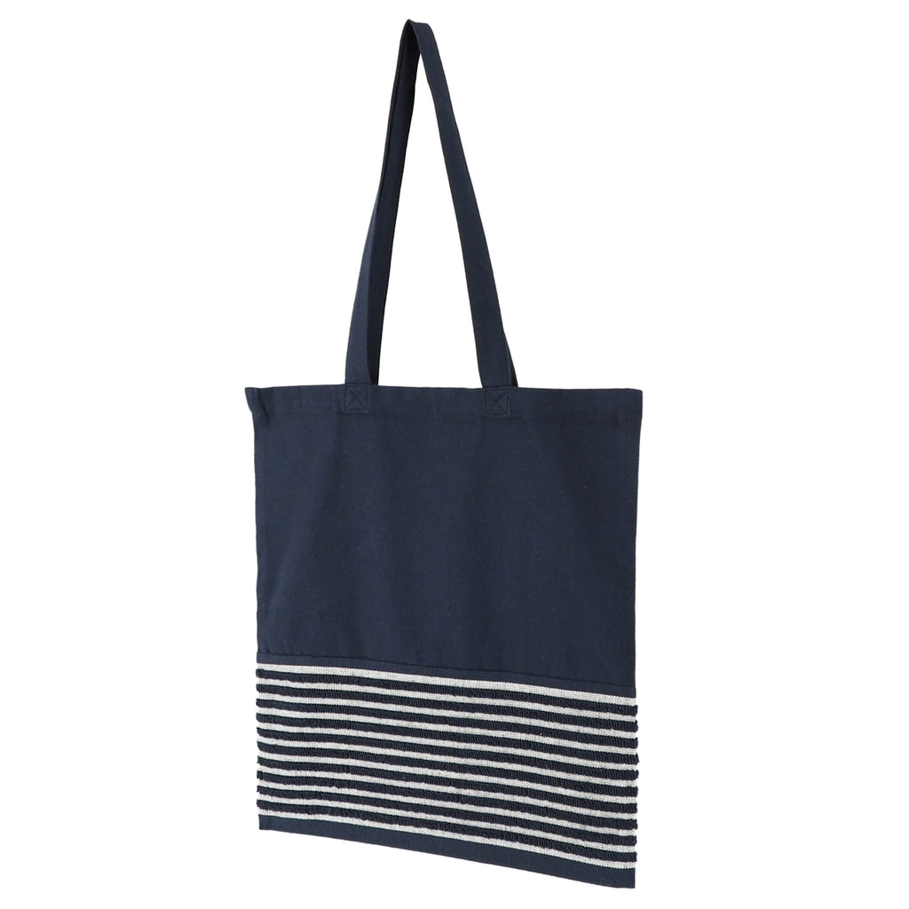 Recycled Terry Convention Tote Transfer - Navy - Left Angle 2