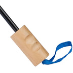 Recycled Three-Fold Umbrella with Wood Handle, 46 Inch Transfer - Royal - Detail