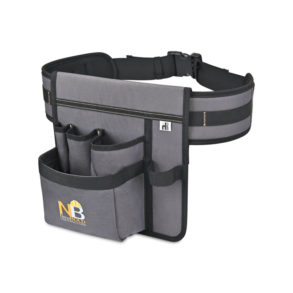 Recycled Tool Belt Pouch with Quick Release Buckle Embroidery - Dark Grey - View 3