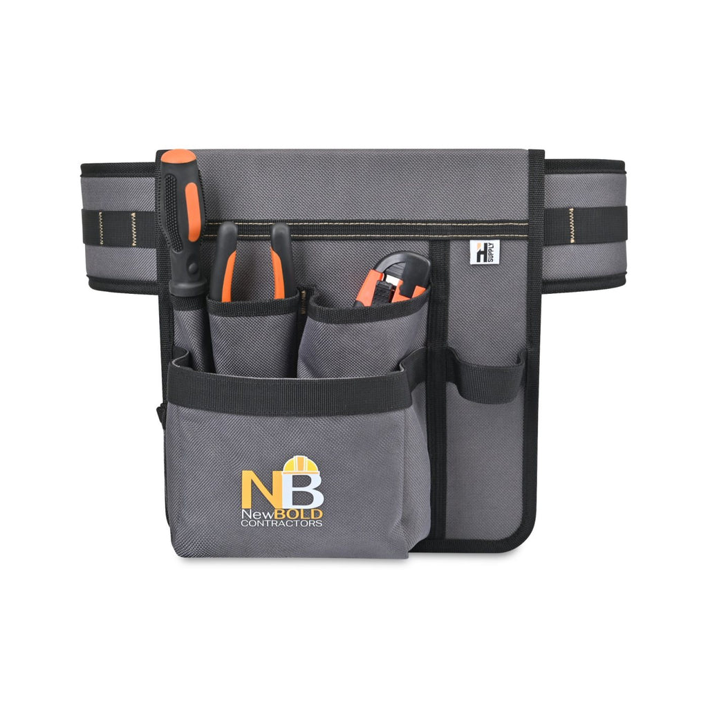 Recycled Tool Belt Pouch with Quick Release Buckle Transfer - Dark Grey - View 1