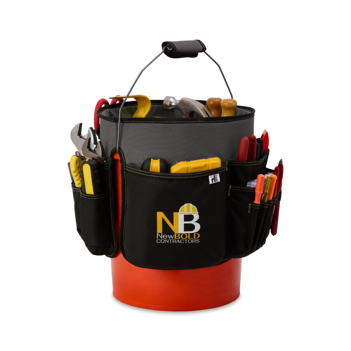 Recycled Tool Organizer for 5 Gallon Buckets Transfer - Dark Grey - View 1