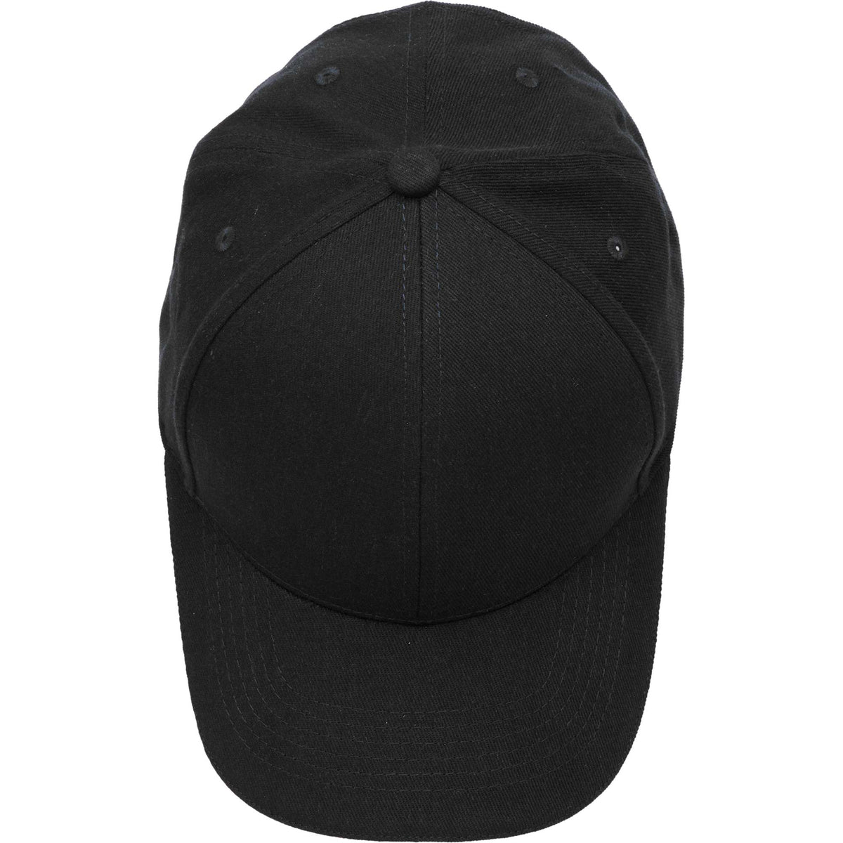 Recycled Twill Ball Cap with Contrast Split Peak Embroidery - Black/White - Top