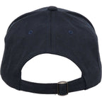 Recycled Twill Ball Cap with Contrast Split Peak Embroidery - Navy/White - Back