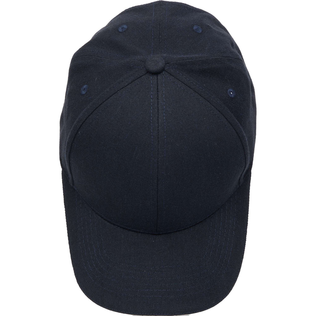Recycled Twill Ball Cap with Contrast Split Peak Embroidery - Navy/White - Top