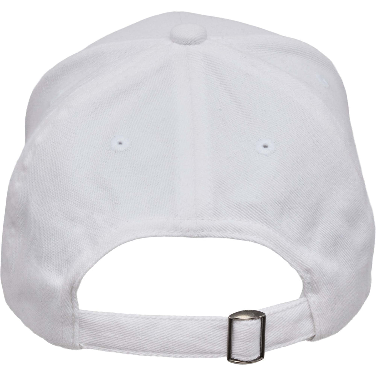 Recycled Twill Ball Cap with Contrast Split Peak Embroidery - White/Black - Back
