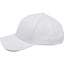 Recycled Twill Ball Cap with Contrast Split Peak Embroidery - White/Black - Left Angle