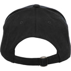 Recycled Twill Ball Cap with Contrast Split Peak Transfer - Black/White - Back