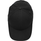 Recycled Twill Ball Cap with Contrast Split Peak Transfer - Black/White - Top