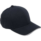 Recycled Twill Ball Cap with Contrast Split Peak Transfer - Navy/White - Right Angle