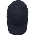 Recycled Twill Ball Cap with Contrast Split Peak Transfer - Navy/White - Top