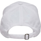 Recycled Twill Ball Cap with Contrast Split Peak Transfer - White/Black - Back