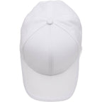 Recycled Twill Ball Cap with Contrast Split Peak Transfer - White/Black - Top