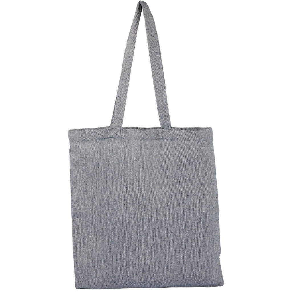 Recycled Twill Convention Tote, 6 oz Embroidery - Navy - Back Needs Liq