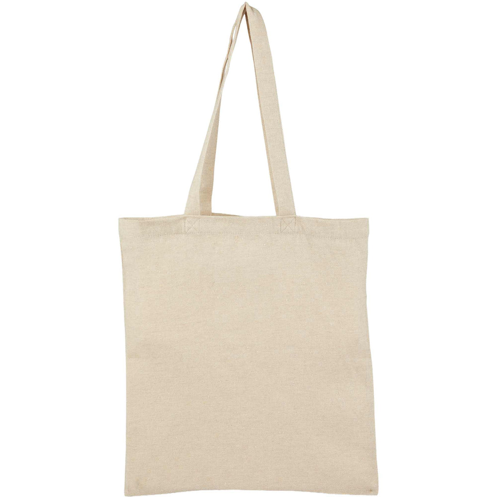 Recycled Twill Convention Tote, 6 oz - Natural - Back