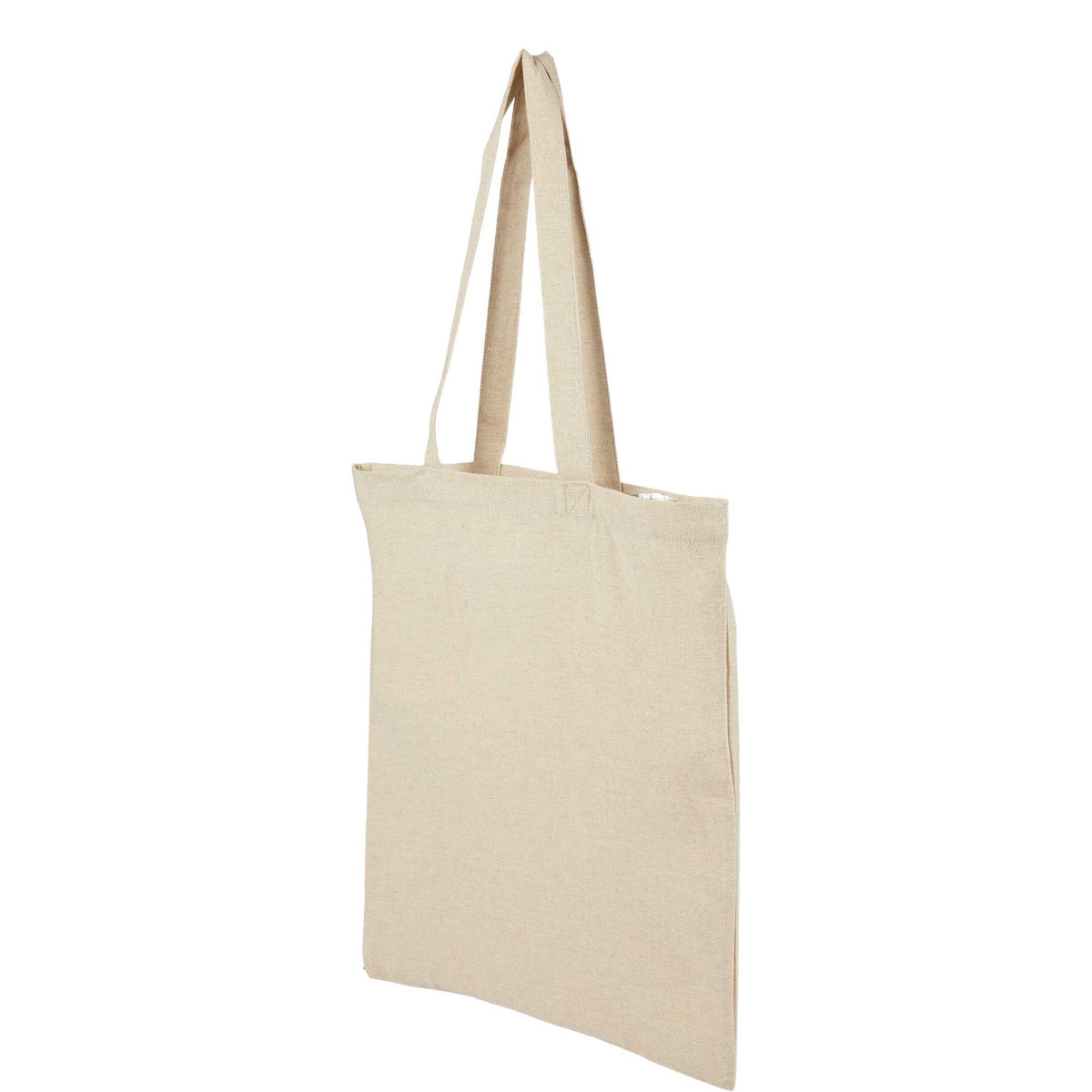 Recycled Twill Convention Tote, 6 oz - Natural - Left Angle