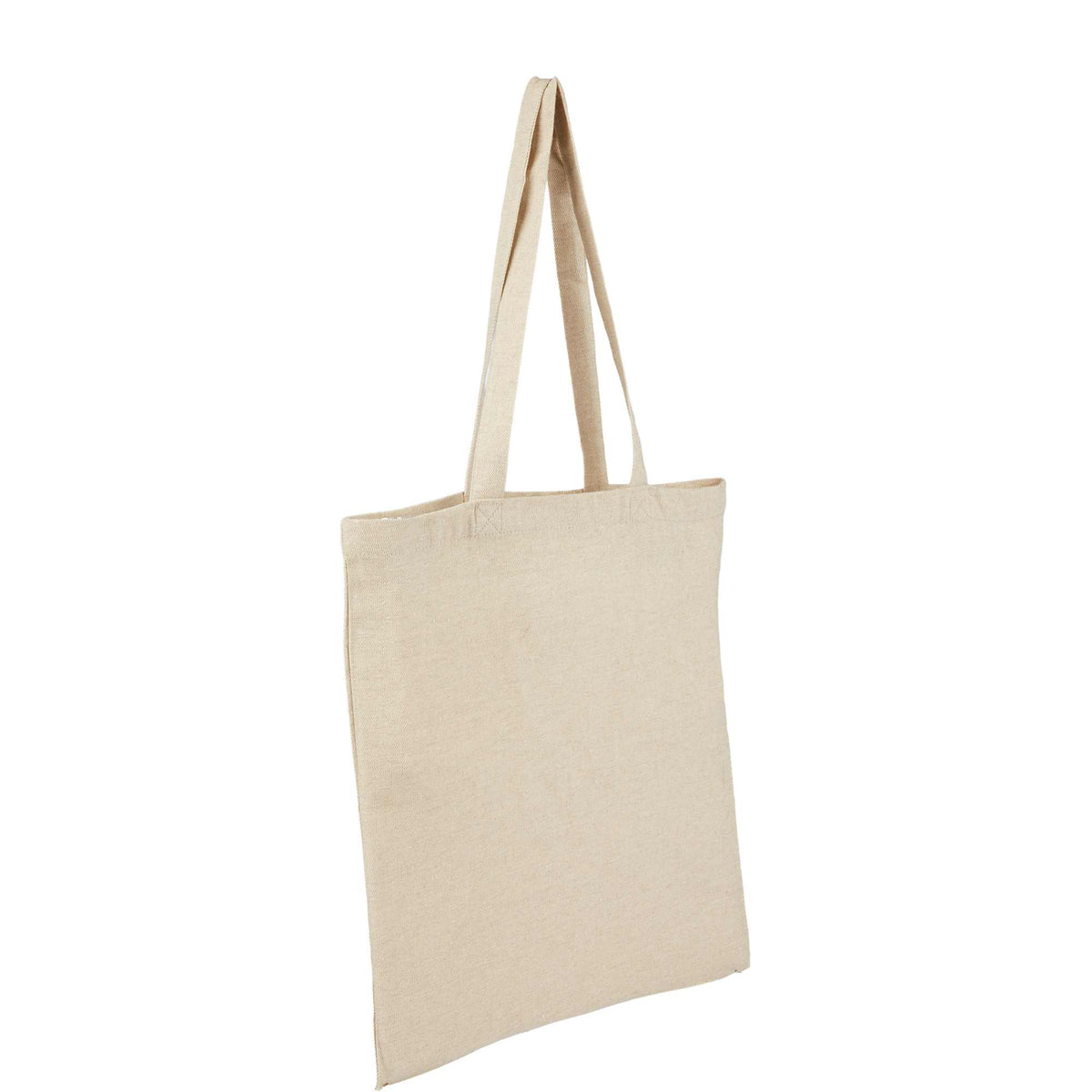 Recycled Twill Convention Tote, 6 oz - Natural - Right Angle