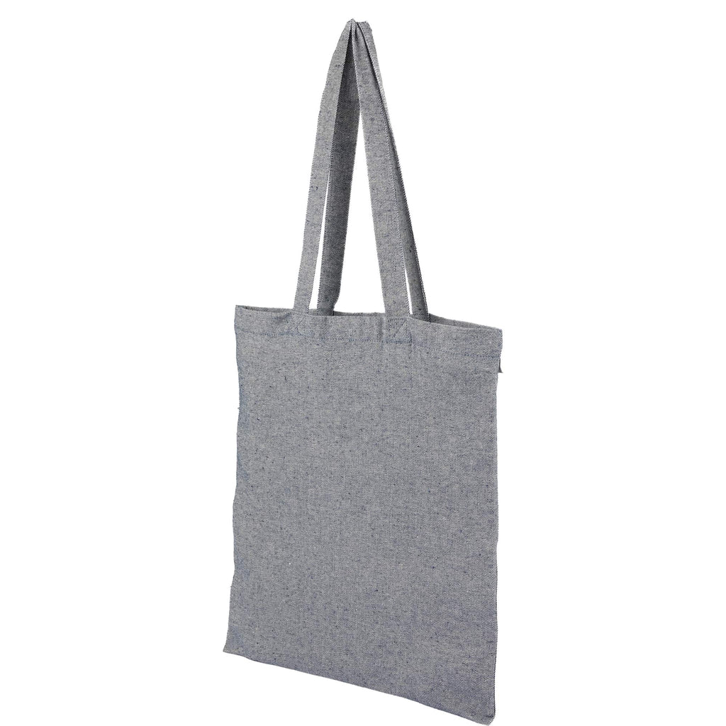 Recycled Twill Convention Tote, 6 oz - Navy - Left Angle