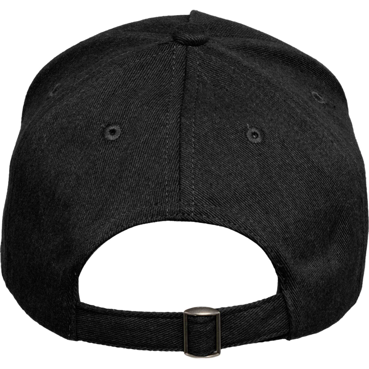 Recycled Twill Five Panel Ball Cap Embroidery - Black - Back
