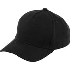 Recycled Twill Five Panel Ball Cap Embroidery - Black - Left Angle