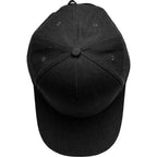 Recycled Twill Five Panel Ball Cap Embroidery - Black - Top