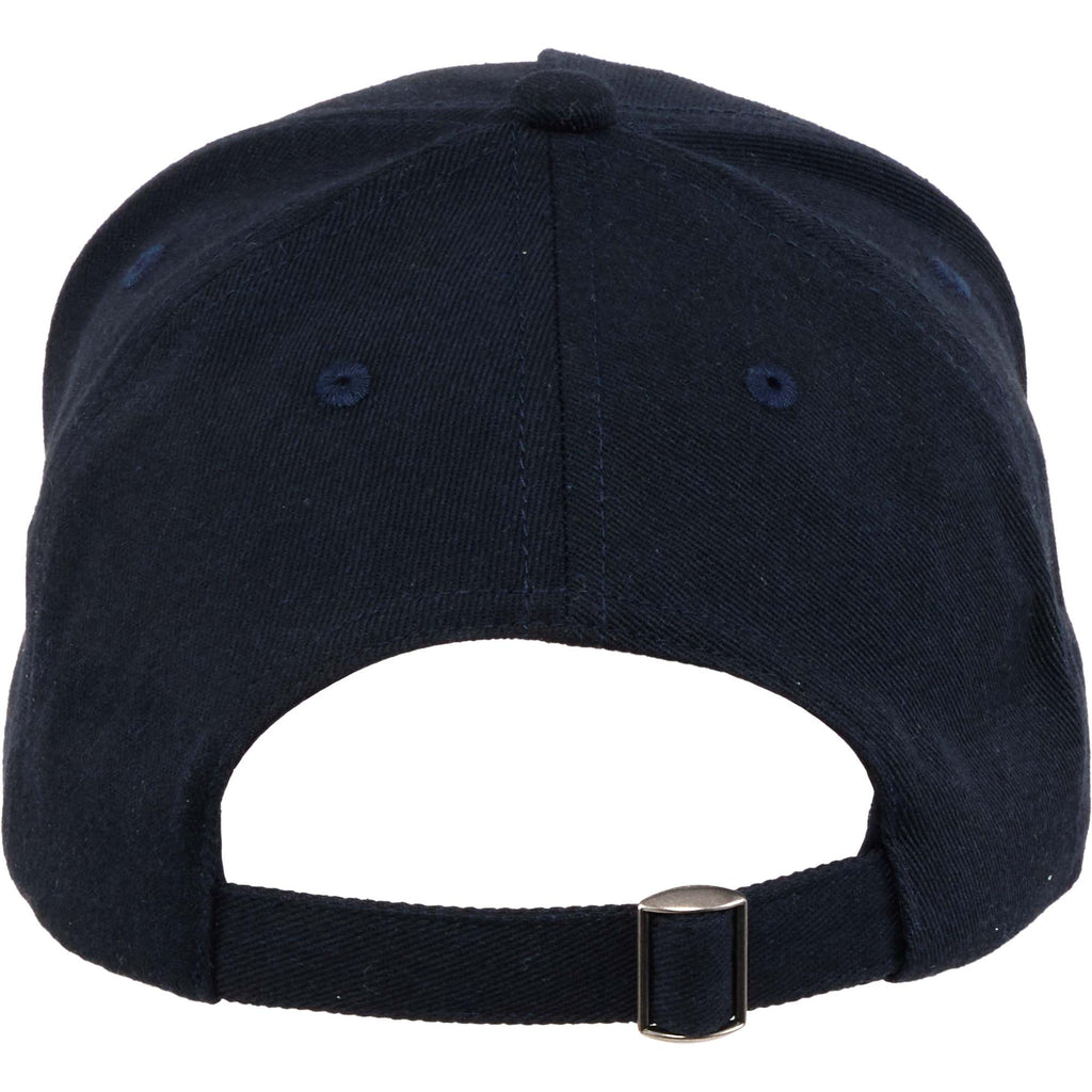 Recycled Twill Five Panel Ball Cap Embroidery - Navy - Back
