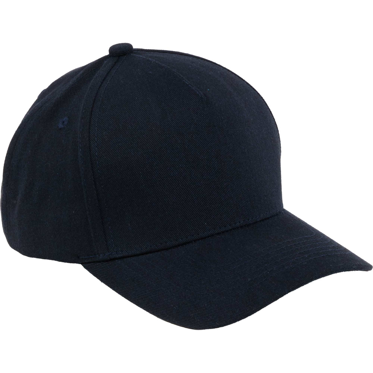Recycled Twill Five Panel Ball Cap Embroidery - Navy - Right Angle