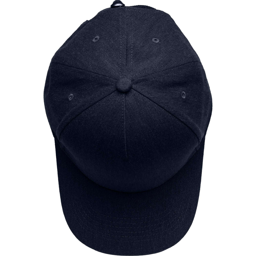 Recycled Twill Five Panel Ball Cap Embroidery - Navy - Top