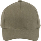 Recycled Twill Five Panel Ball Cap Embroidery - Olive - Front