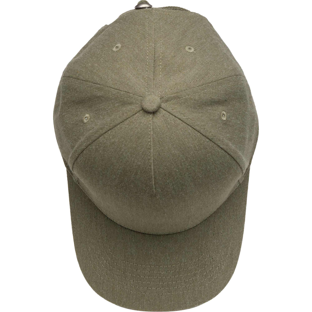 Recycled Twill Five Panel Ball Cap Embroidery - Olive - Top