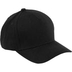 Recycled Twill Five Panel Ball Cap Transfer - Black - Right Angle