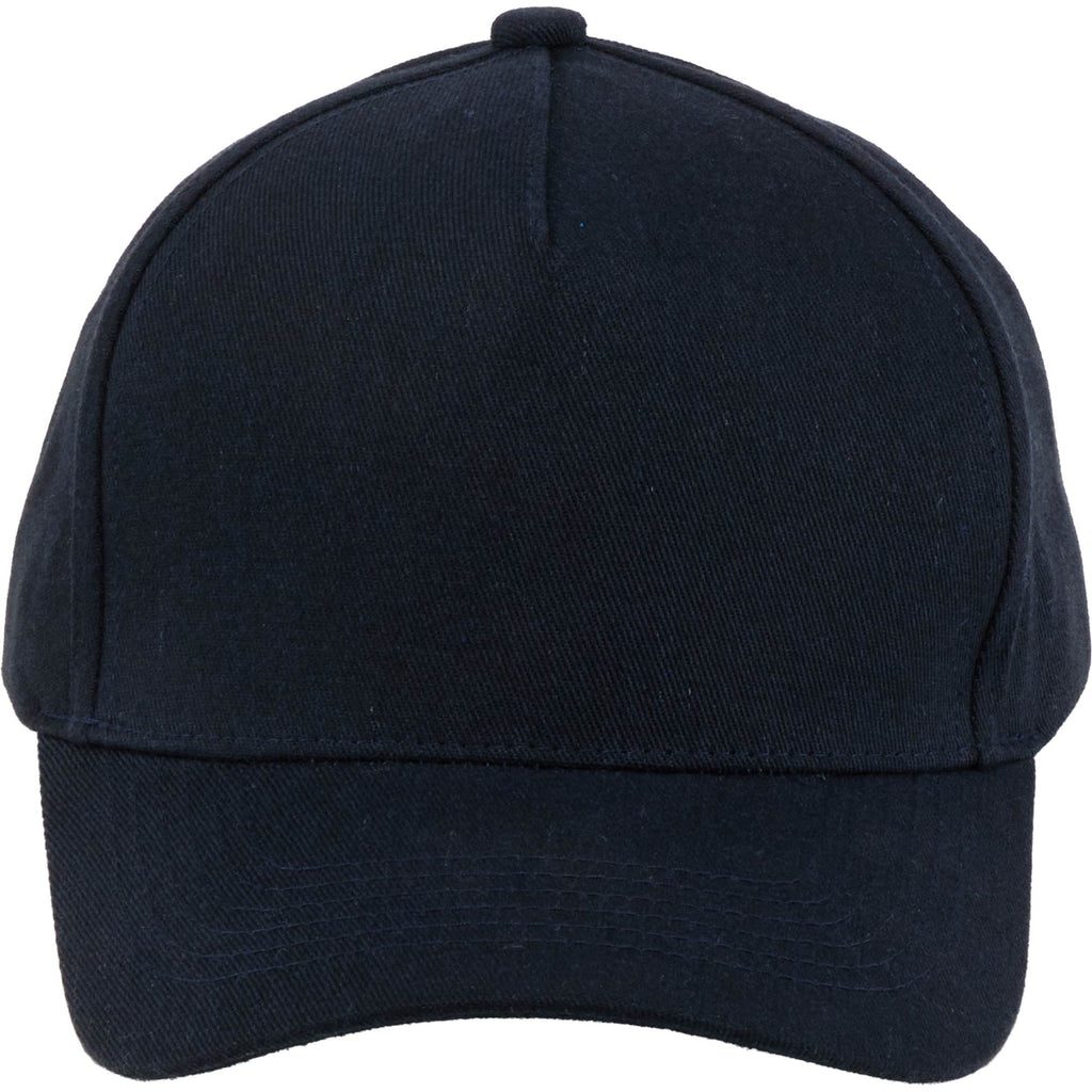 Recycled Twill Five Panel Ball Cap Transfer - Navy - Front
