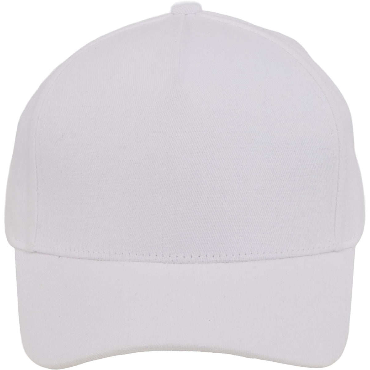 Recycled Twill Five Panel Ball Cap Transfer - White - Front