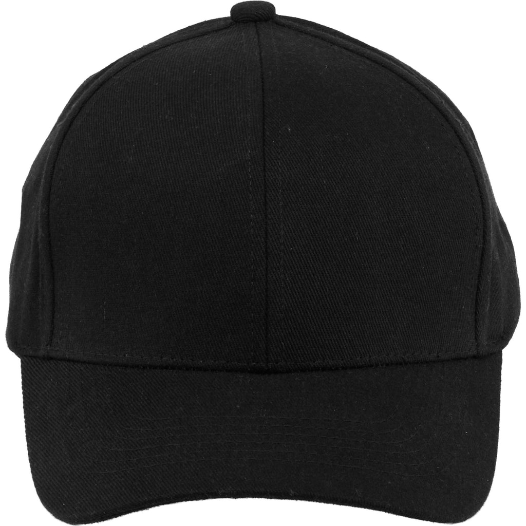 Recycled Twill Six Panel Ball Cap Transfer - Black - Front