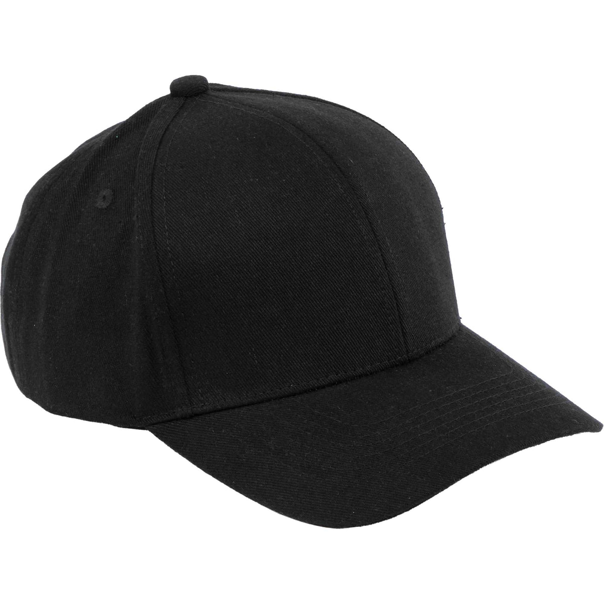 Recycled Twill Six Panel Ball Cap Transfer - Black - Right Angle